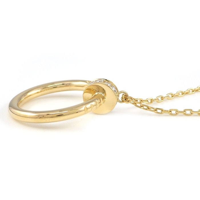 カルティエ Cartier ネックレス ジュストアンクル B7224889 釘モチーフ ダイヤモンド 計0.12ct K18YG 【中古】