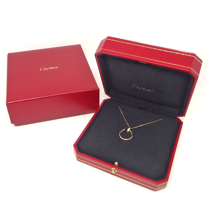 カルティエ Cartier ネックレス ジュストアンクル B7224889 釘モチーフ ダイヤモンド 計0.12ct K18YG 【中古】