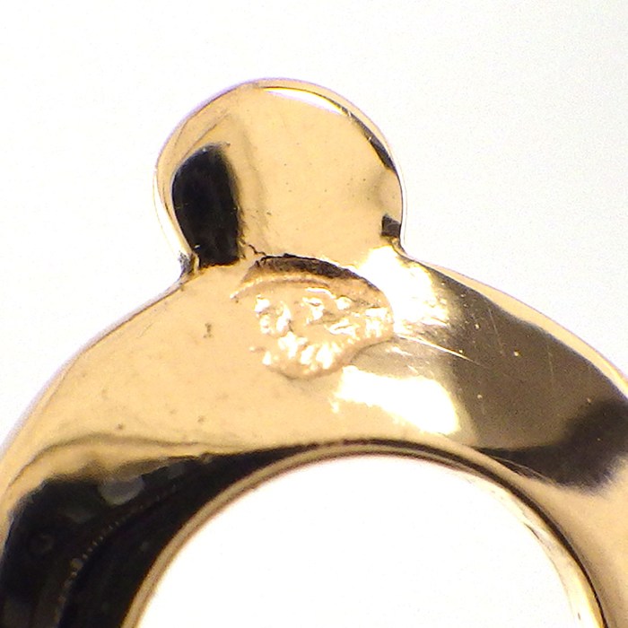 ヴァンクリーフ＆アーペル Van Cleef & Arpels ピアス ヴィンテージアルハンブラ レターウッド K18PG 【中古】