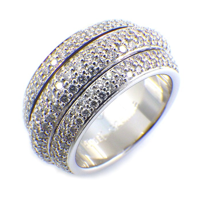 【ピアジェ PIAGET】リング ポセション スライド式 フルエタニティ パヴェ ダイヤモンド K18WG 13号 / #53 