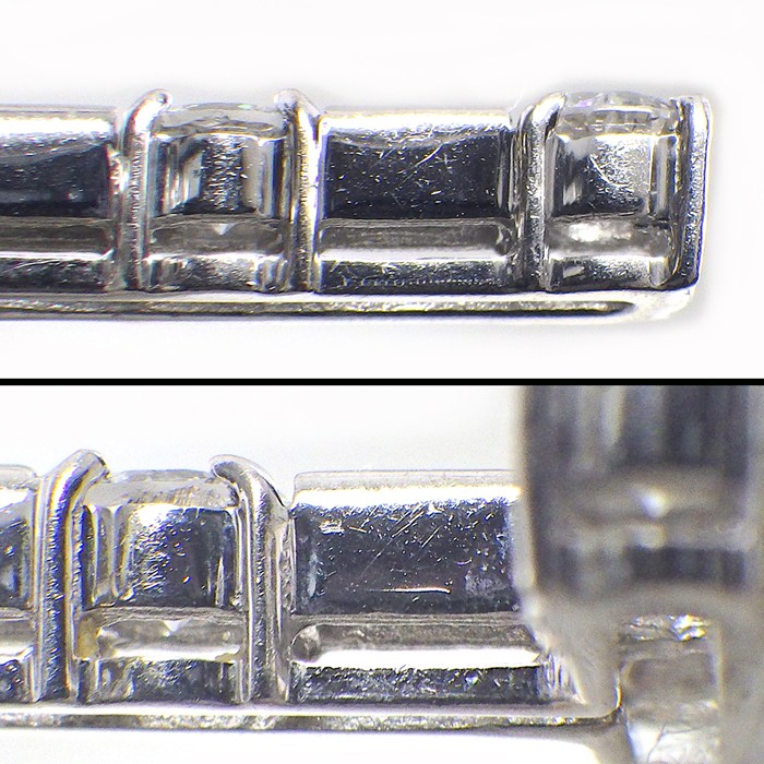 【ダイヤモンド】 ネックレス ラウンドブリリアントカット バゲットカット ダイヤモンド 計1ct K18WG 【中古】