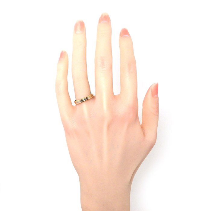 カルティエ Cartier リング ルイ カルティエ B4052257 ウェディング スリーカラー K18YG K18PG K18WG 17号 / #57 【中古】