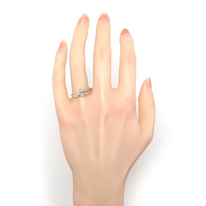 カルティエ Cartier リング ジュスト アン クル SM B4226054 釘モチーフ K18WG 14号 / #54 【中古】