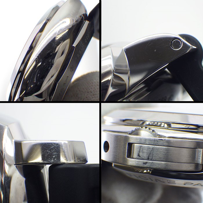 パネライ PANERAI 腕時計 ルミノール 1950 アッチャイオ PAM00531 ブラック文字盤 3デイズ GMT 24時間表示 2タイム表示 パワーリザーブインジゲーター ラバー SS 自動巻き 【箱・保付き】 【中古】