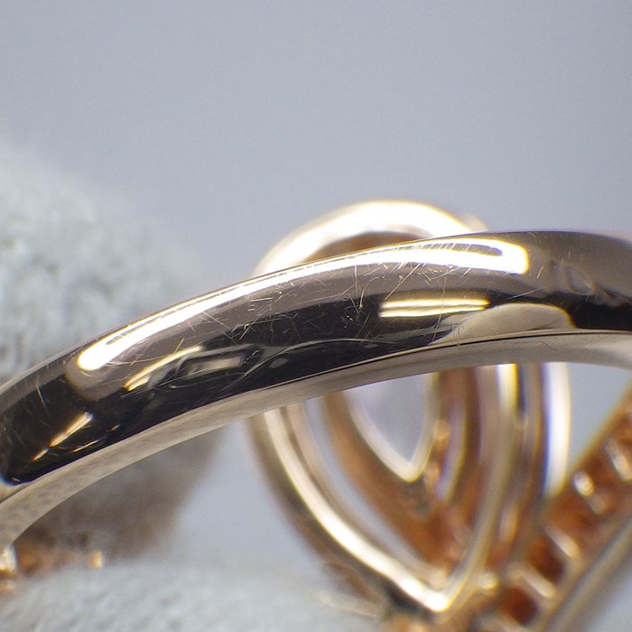 ショーメ Chaumet リング ジョゼフィーヌ エグレット 1ポイント ペアシェイプ ピンク クォーツ ラウンドカット ダイヤモンド K18PG 10号 / #51 【中古】