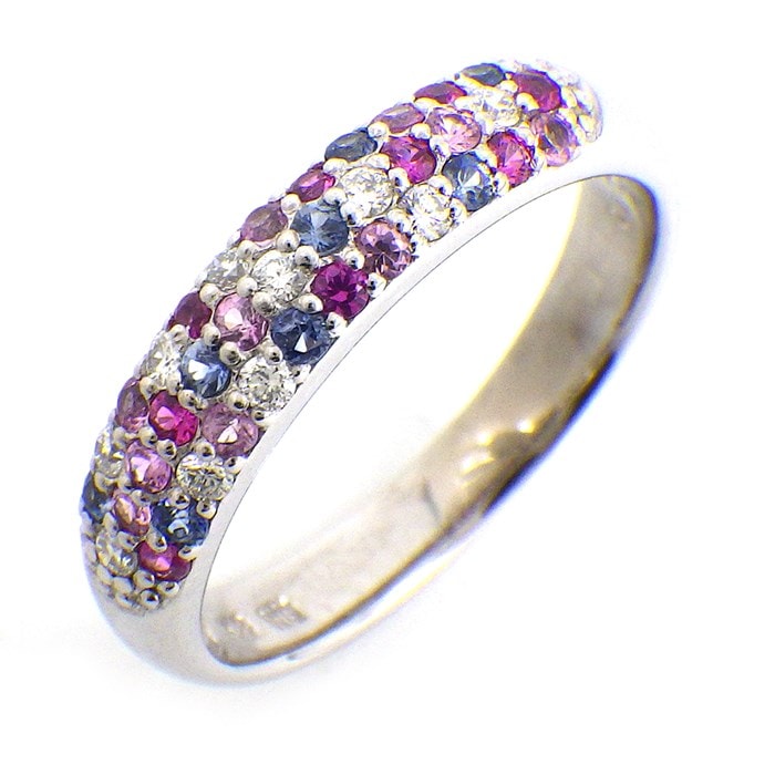 20/美品 ポンテヴェキオ K18WG ピッコリーニ サファイア リング 指輪 8/美品 ポンテヴェキオ ピッコリーニ K18WG サファイア リング 指輪