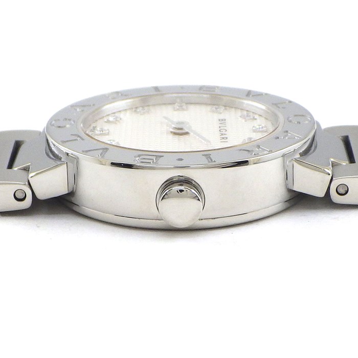 ブルガリ BVLGARI 腕時計 ブルガリブルガリ BB23SS 12ポイント ダイヤインデックス ホワイトギョーシェ文字盤 SS クオーツアナログ 【中古】