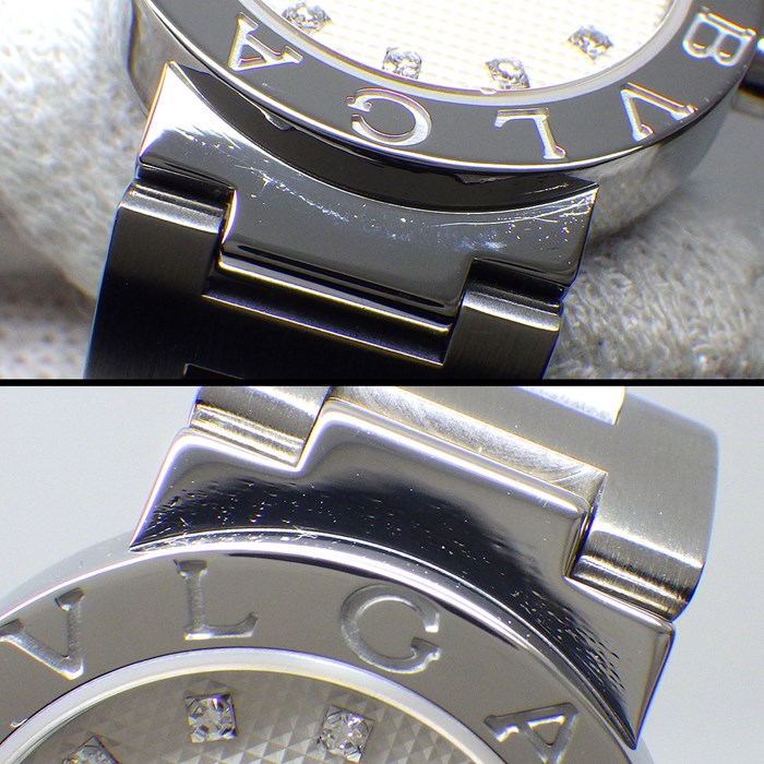 ブルガリ BVLGARI 腕時計 ブルガリブルガリ BB23SS 12ポイント ダイヤインデックス ホワイトギョーシェ文字盤 SS クオーツアナログ 【中古】
