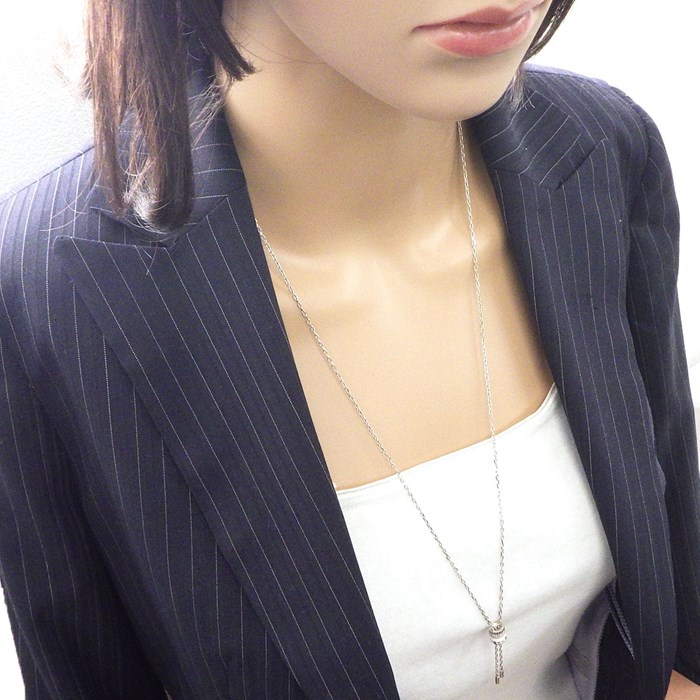 ブシュロン BOUCHERON ネックレス キャトル ダブルホワイト タイ