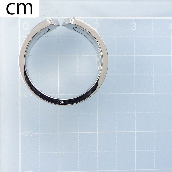 カルティエ Cartier リング C2 2C ワイド LM 17ポイント ダイヤモンド K18WG 15.5号 / #56 【中古 ...