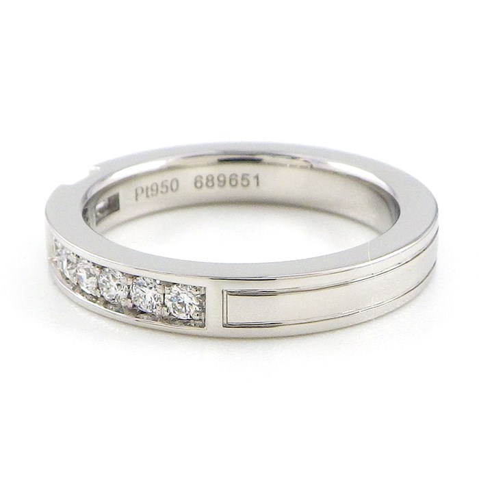 ハリーウィンストン HARRY WINSTON リング トラフィック アクセント バンド WBDPACRFTRF 1ポイント バゲットカット ダイヤモンド 7ポイント ラウンドカット ダイヤモンド 計0.22ct PT950 7号 【中古】