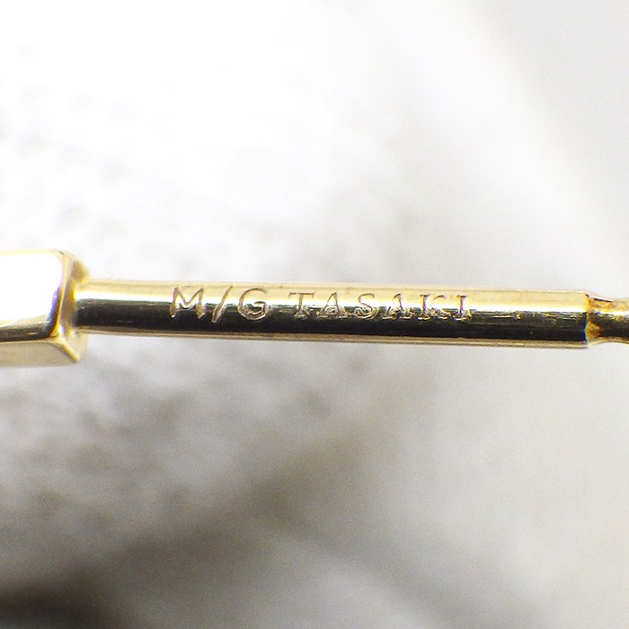 タサキ 田崎真珠 TASAKI ピアス ピラミッド パール EC-3993-18KYG フープ アコヤ真珠 K18YG 【箱・保付き】 【中古】