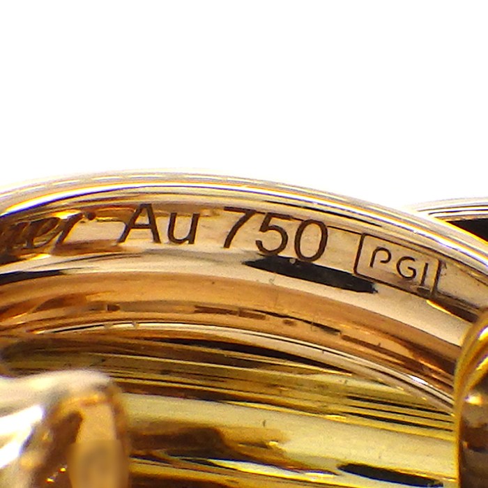 カルティエ Cartier ピアス トリニティ フープ スリーカラー K18PG K18WG K18YG 【箱・保付き】 【中古】