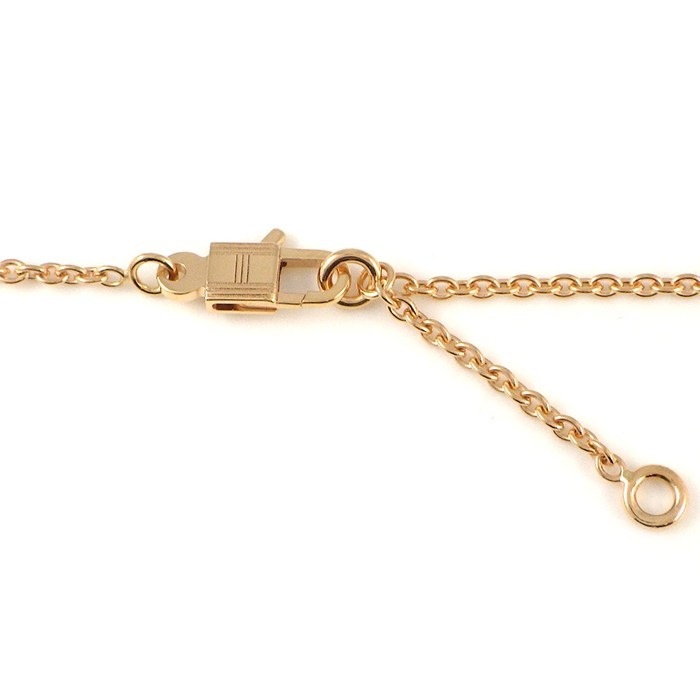 エルメス HERMES ネックレス ケリー カデナ H121332B 錠 H ロゴ 18ポイント ダイヤモンド 計0.09ct K18PG 【中古】