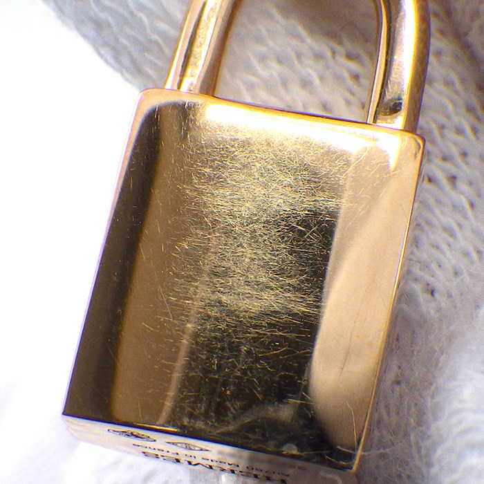 エルメス HERMES ネックレス ケリー カデナ H121332B 錠 H ロゴ 18ポイント ダイヤモンド 計0.09ct K18PG 【中古】