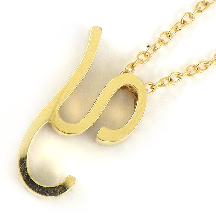 ポンテヴェキオ Ponte Vecchio ネックレス イニシャル Y モチーフ パヴェ ダイヤモンド 計0.15ct K18YG 【中古】