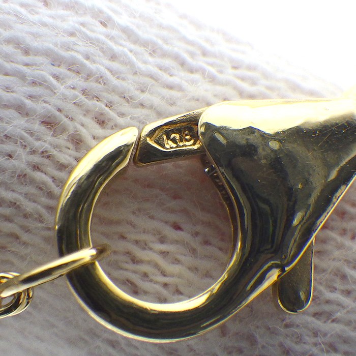 ポンテヴェキオ Ponte Vecchio ネックレス イニシャル Y モチーフ パヴェ ダイヤモンド 計0.15ct K18YG 【中古】