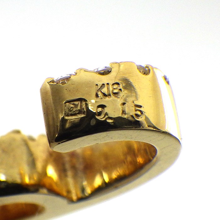 ポンテヴェキオ Ponte Vecchio ネックレス イニシャル Y モチーフ パヴェ ダイヤモンド 計0.15ct K18YG 【中古】
