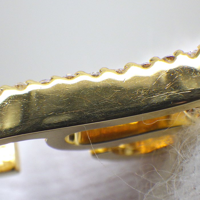 ポンテヴェキオ Ponte Vecchio ネックレス イニシャル Y モチーフ パヴェ ダイヤモンド 計0.15ct K18YG 【中古】