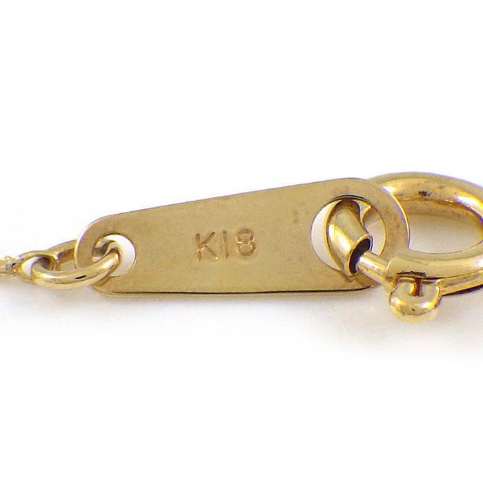 【ダイヤモンド】 ネックレス パヴェ ダイヤモンド 計0.35ct K18YG 【中古】