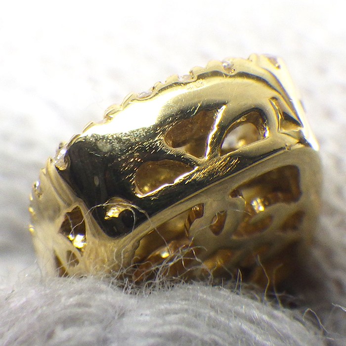【ダイヤモンド】 ネックレス パヴェ ダイヤモンド 計0.35ct K18YG 【中古】
