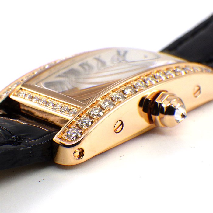Cartier ブラックレザー クォーツ時計 Cartier マストタンクデイト W1014354 クオーツ 腕時計 LM/26MM
