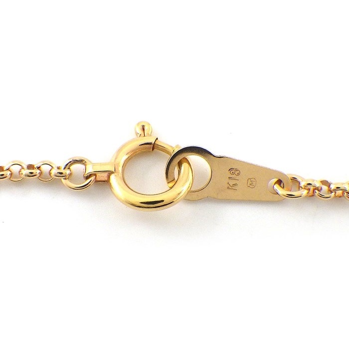ミキモト MIKIMOTO ネックレス オーバル モチーフ パール 6.5mm珠 K18PG 【中古】