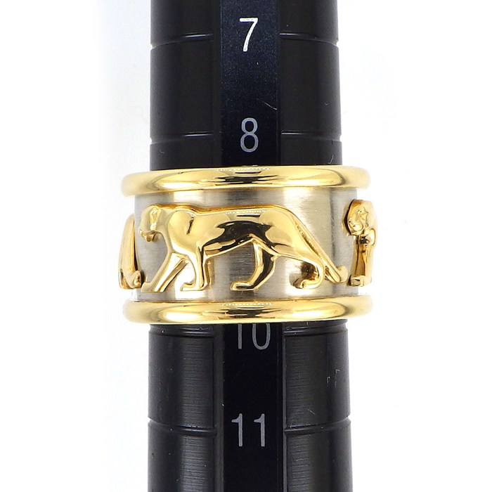 カルティエ Cartier リング マハンゴ パンサーモチーフ K18YG K18WG 9号 / #50 【中古】