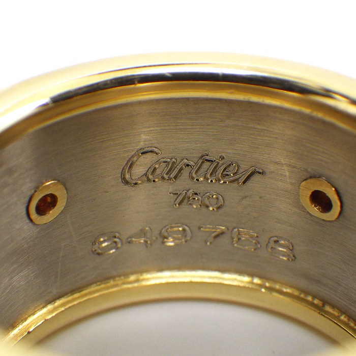 カルティエ Cartier リング マハンゴ パンサーモチーフ K18YG K18WG 9号 / #50 【中古】