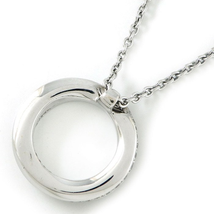グラフ Graff GRAFF ネックレス スパイラル パヴェ RGP599 ラウンド サークル ダイヤモンド 計0.65ct K18WG 【箱・保付き】 【中古】