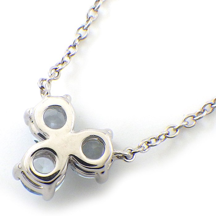ティファニー Tiffany & Co. ネックレス アリア 3ポイント アクアマリン K18WG 【中古】