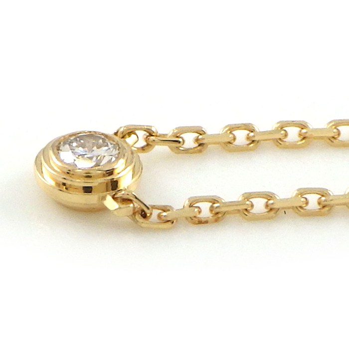 カルティエ Cartier ネックレス ダムール XS ディアマン レジェ B7224517 1ポイント ダイヤモンド 0.04ct K18YG 【箱・保付き】 【中古】
