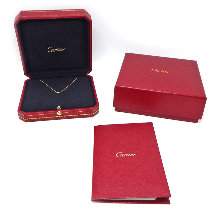 カルティエ Cartier ネックレス ダムール XS ディアマン レジェ B7224517 1ポイント ダイヤモンド 0.04ct K18YG 【箱・保付き】 【中古】