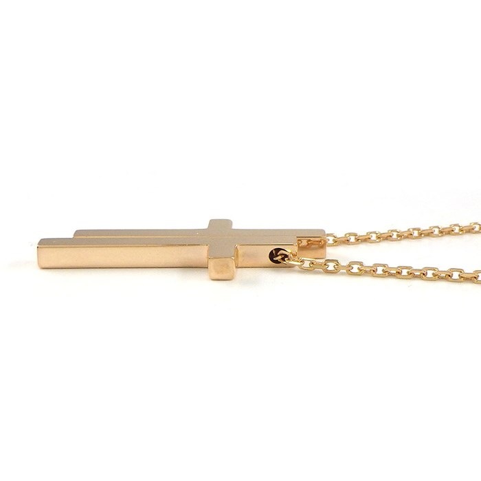 グッチ GUCCI ネックレス セパレートクロス K18PG 【中古】