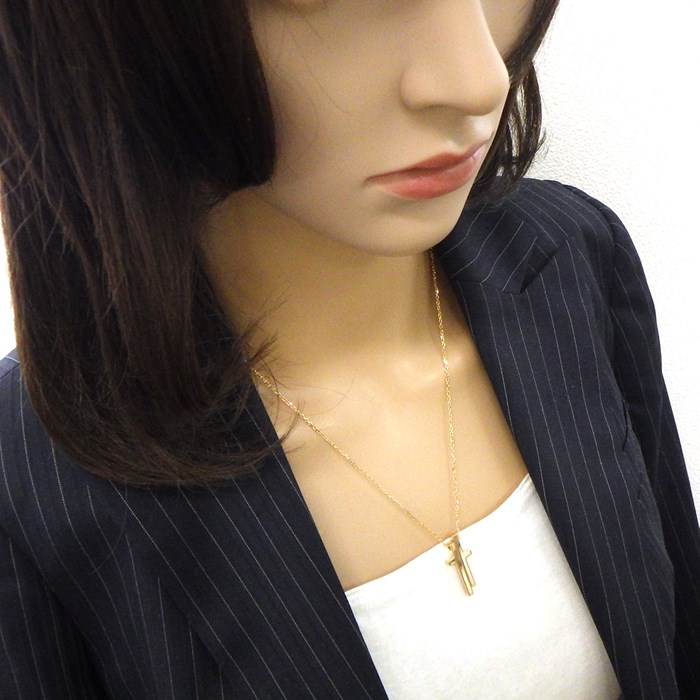 グッチ GUCCI ネックレス セパレートクロス K18PG 【中古】