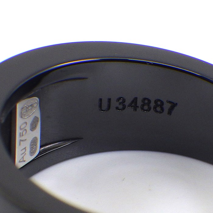 シャネル CHANEL リング コメット スター パヴェ ダイヤモンド K18WG ブラックセラミック 10号 / #50 【中古】