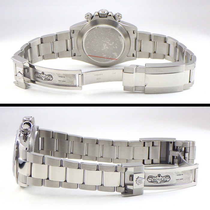 ロレックス Rolex 腕時計 デイトナ 116520 ルーレット刻印 ブラック文字盤 クロノグラフ タキメーター 夜光針/インデックス スモールセコンド SS 自動巻き 【箱・保付き】 【中古】
