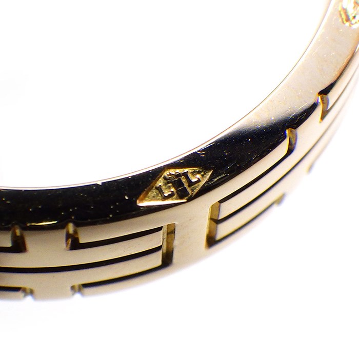 エルメス HERMES】リング キリム H ロゴ ダイヤモンド K18PG 10 エルメス HERMES】リング キリム H ロゴ ダイヤモンド K18PG 10