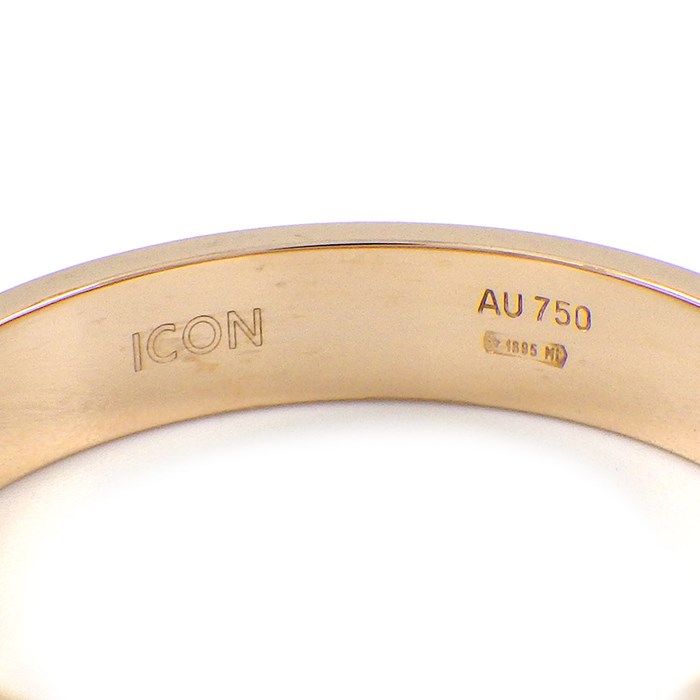 グッチ GUCCI リング アイコン スリム 152045 J8500 5702 GG インターロッキングG ロゴ K18PG 20号 【中古】