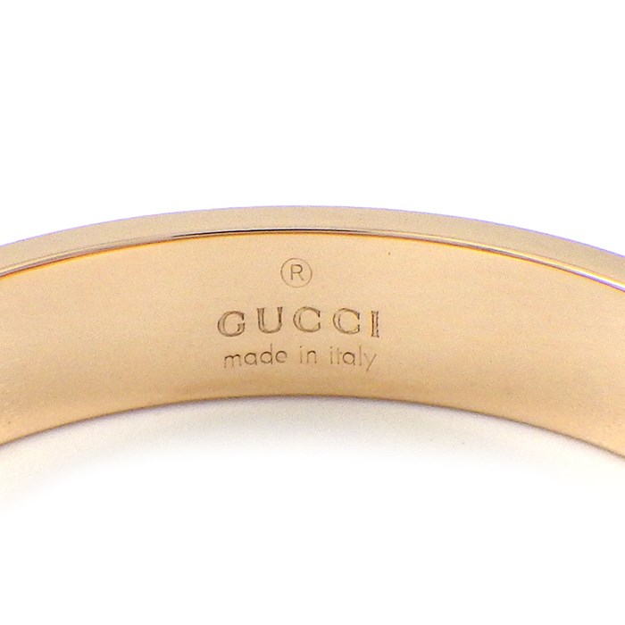 グッチ GUCCI リング アイコン スリム 152045 J8500 5702 GG インターロッキングG ロゴ K18PG 20号 【中古】
