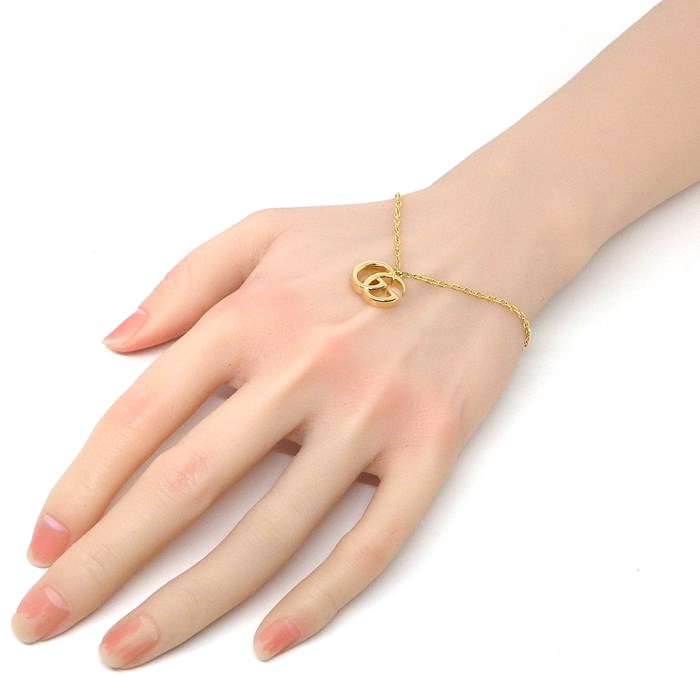 グッチ GUCCI ブレスレット GG ランニング ロゴ K18YG 【中古】