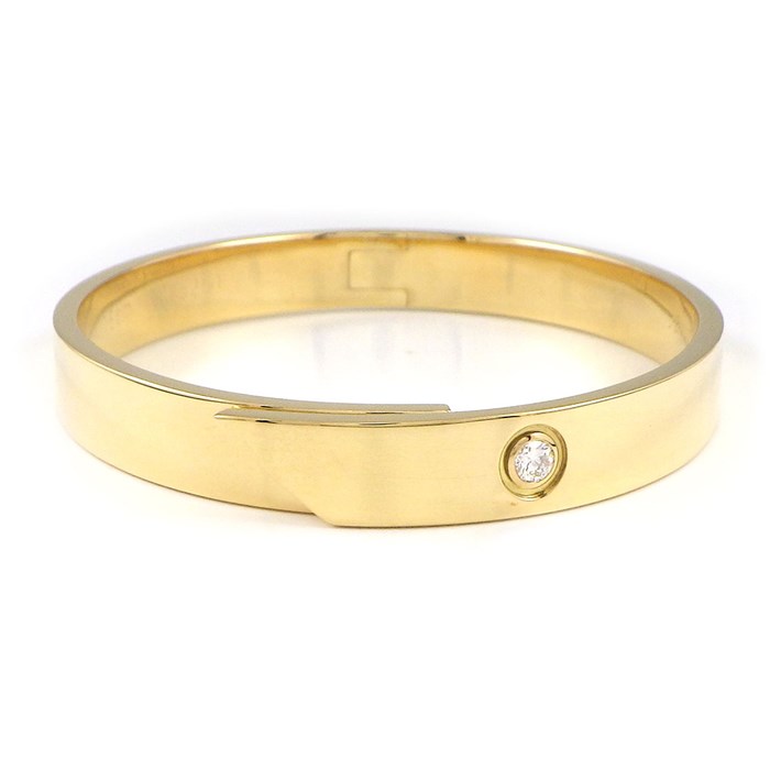 カルティエ Cartier バングル アニバーサリー 1ポイント ダイヤモンド K18YG / #16 【中古】