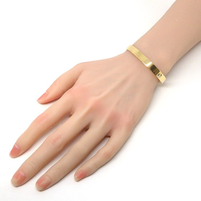 カルティエ Cartier バングル アニバーサリー 1ポイント ダイヤモンド K18YG / #16 【中古】