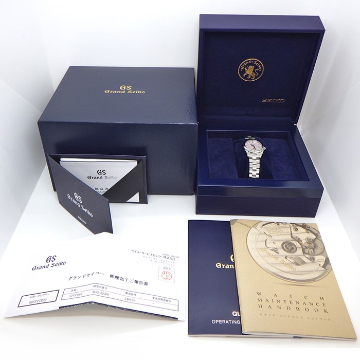 グランドセイコー Grand Seiko 腕時計 STGF067/4J52-0AB0 デイト ピンクシェル文字盤 SS クオーツアナログ 【箱・保付き】 【中古】