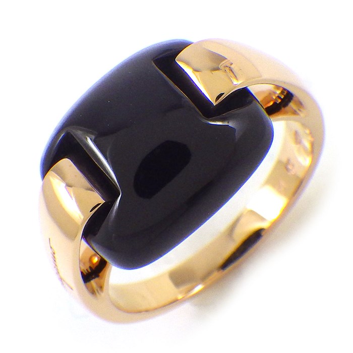 サルヴァトーレ・フェラガモ Salvatore Ferragamo リング オニキス K18PG 13号 / #54 【中古】