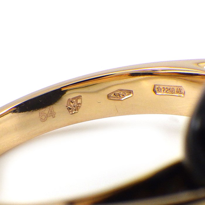 サルヴァトーレ・フェラガモ Salvatore Ferragamo リング オニキス K18PG 13号 / #54 【中古】