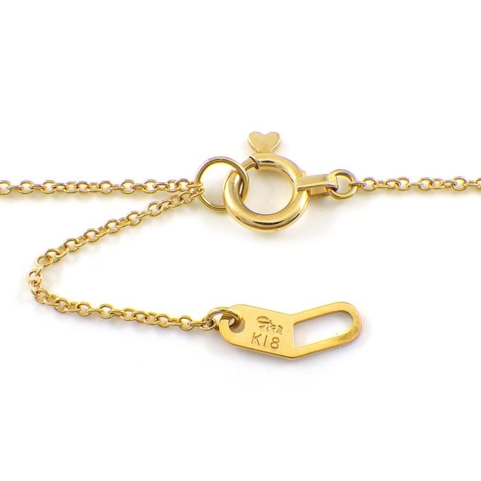 スタージュエリー STAR JEWELRY ネックレス ハート モチーフ 1ポイント ルビー K18YG 【中古】