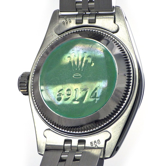 ロレックス Rolex 腕時計 デイトジャスト 69174 X番 1991年 シルバー文字盤 デイト K18WG SS 自動巻き 【OH済み】 【箱・保付き】 【中古】 