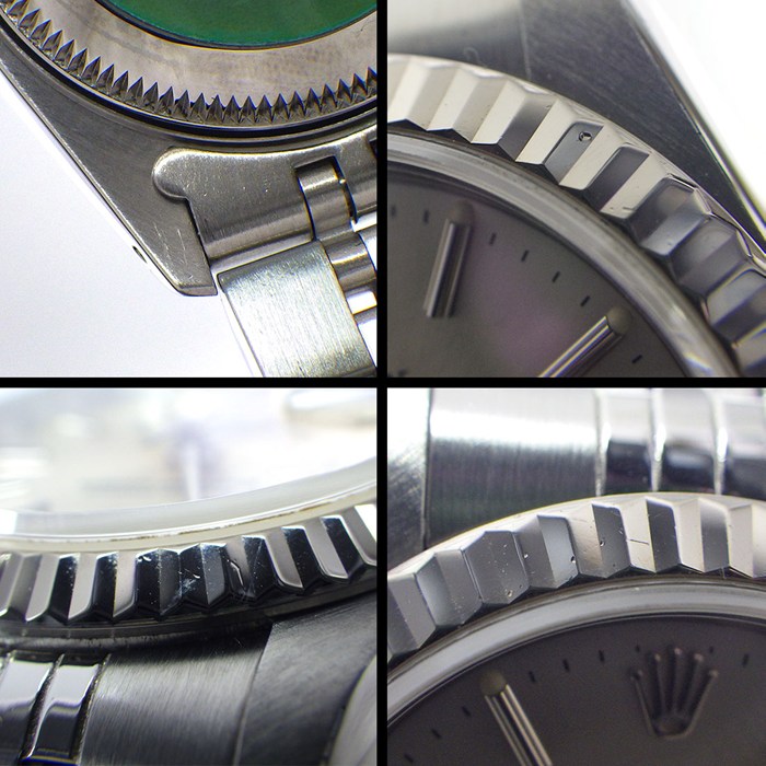 ロレックス Rolex 腕時計 デイトジャスト 69174 X番 1991年 シルバー文字盤 デイト K18WG SS 自動巻き 【OH済み】 【箱・保付き】 【中古】 