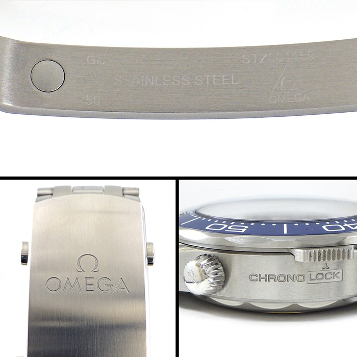 オメガ OMEGA 腕時計 シーマスター ダイバー300 アメリカズカップ エディション 210.30.44.51.03.002 デイト クロノグラフ スモールセコンド 夜光針 夜光インデックス 裏スケ クロノメーター ブルー 文字盤 SS セラミック 自動巻き 【箱・保付き】 【中古】